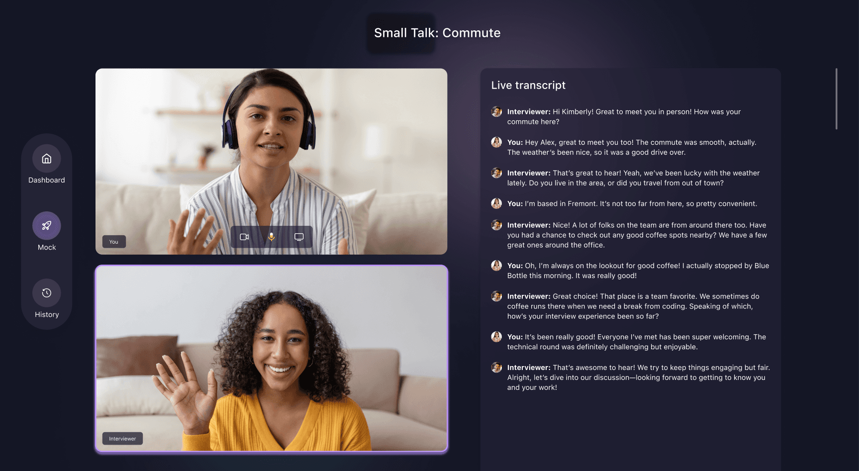 Mock AI — Small Talk Simulation